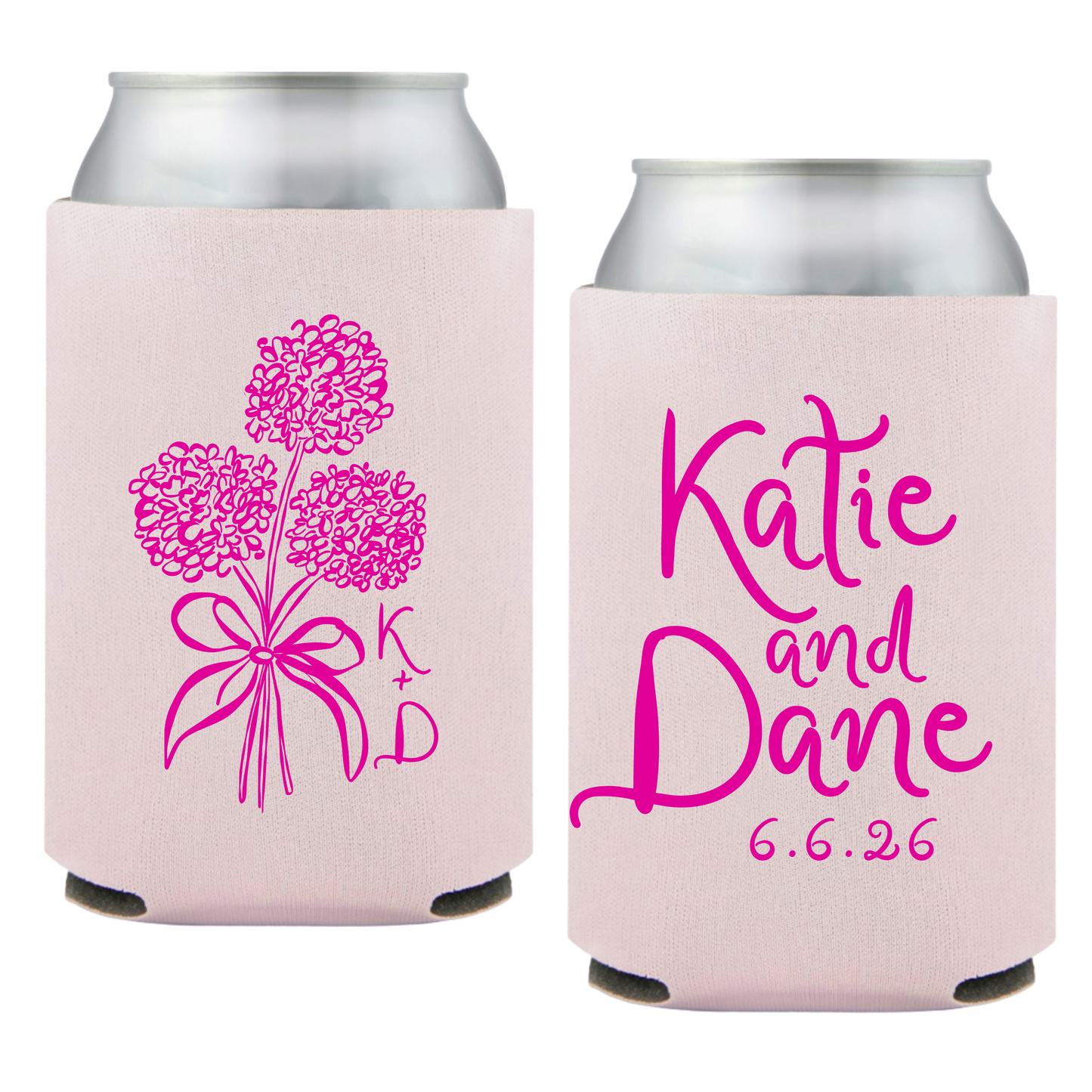 Handdrawn Flower Standard Coozies