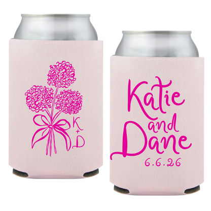 Handdrawn Flower Standard Coozies
