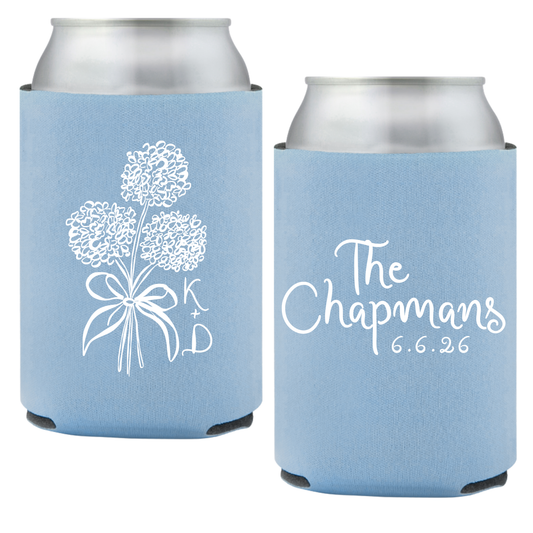 Handdrawn Flower Standard Coozies