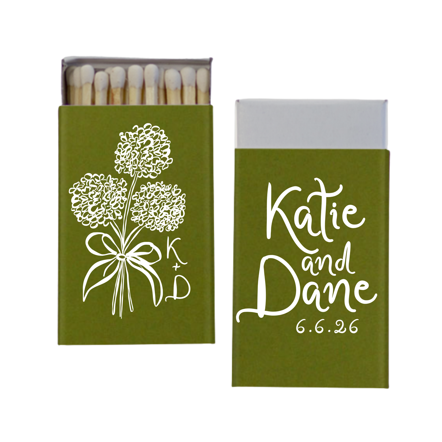 Handdrawn Flower Matchboxes