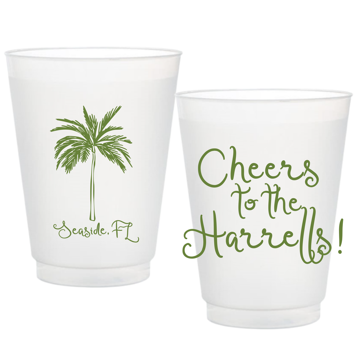 Funky Palm Tree Frosted Cups