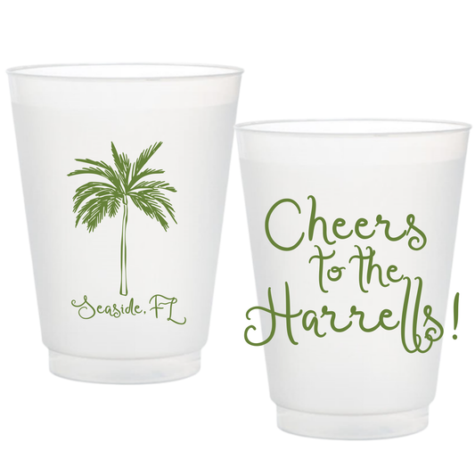 Funky Palm Tree Frosted Cups