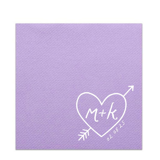 Classic Heart + Arrow Cocktail Napkins