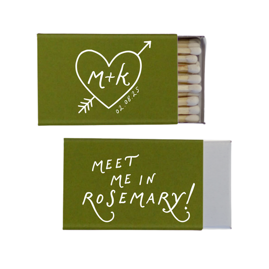Classic Heart + Arrow Matchboxes