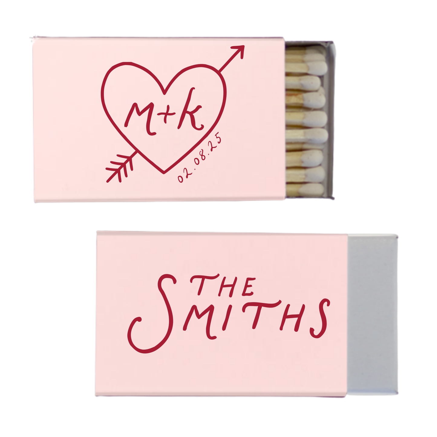 Classic Heart + Arrow Matchboxes