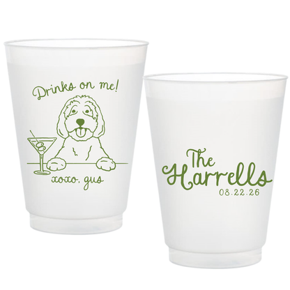 Dog and his bar Frosted Cups