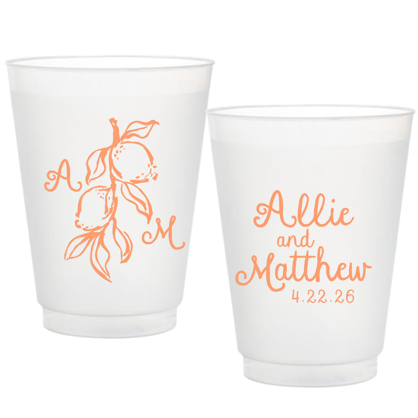 Palm Leaf Frosted Cups