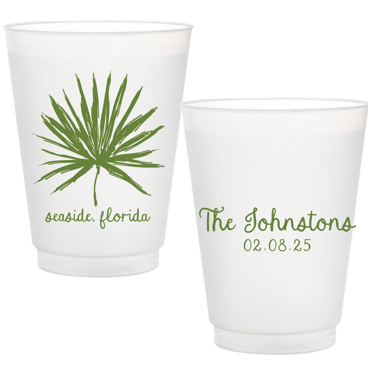 Palm Leaf Frosted Cups