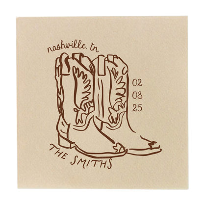 Cowboy Boot Cocktail Napkins