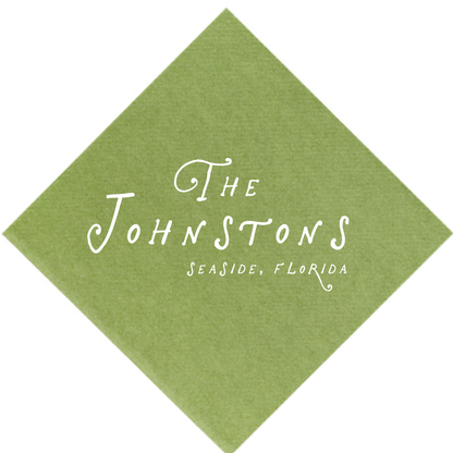 Handwritten Cocktail Napkins