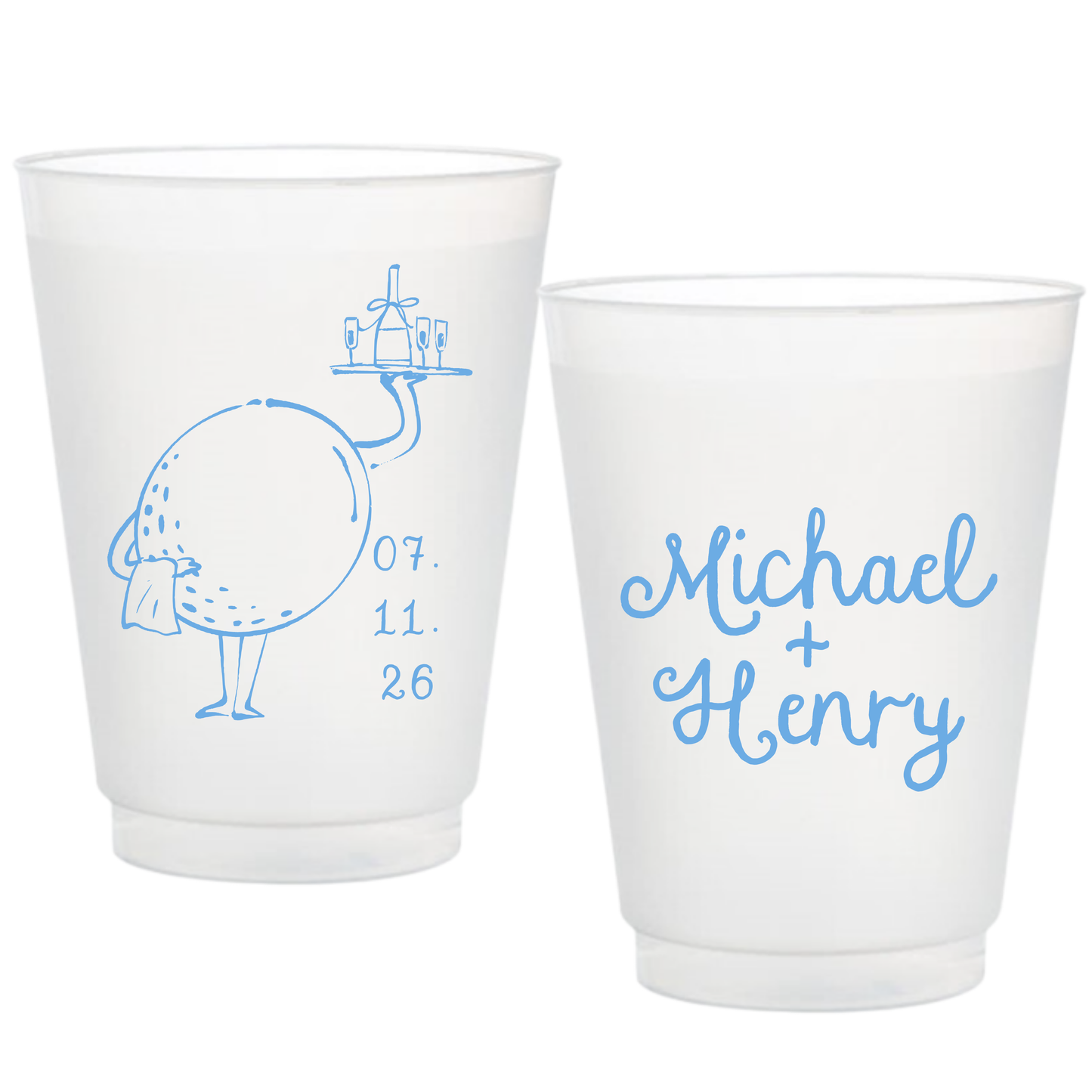 Golf Waiter Frosted Cups