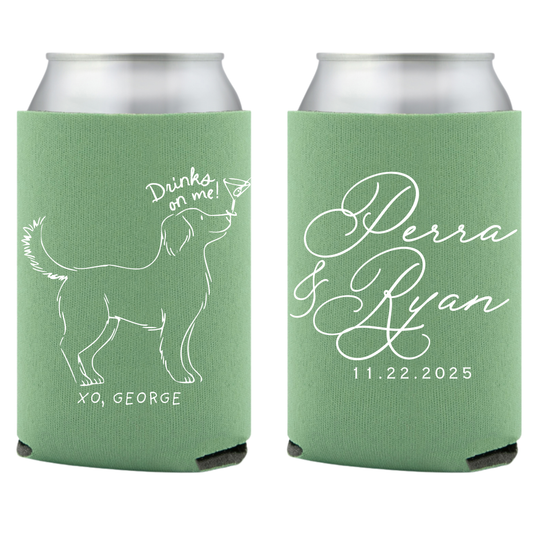 Drinks on me! Dog Coozie