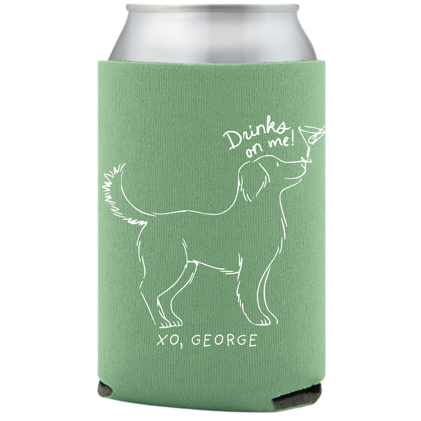 Drinks on me! Dog Coozie