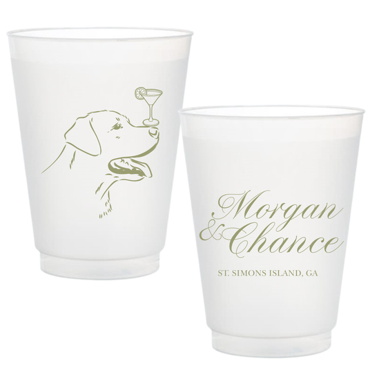 Margarita Dog Frosted Frosted Cups