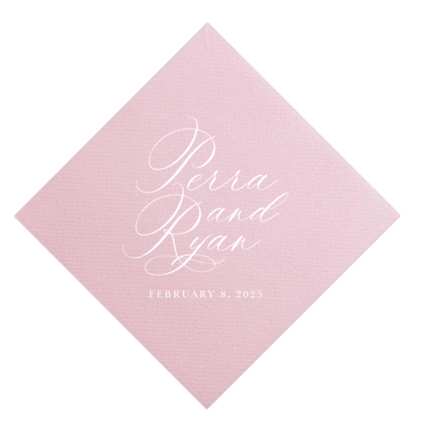 Elegant Names Cocktail Napkins | linen-like, 1-color printing