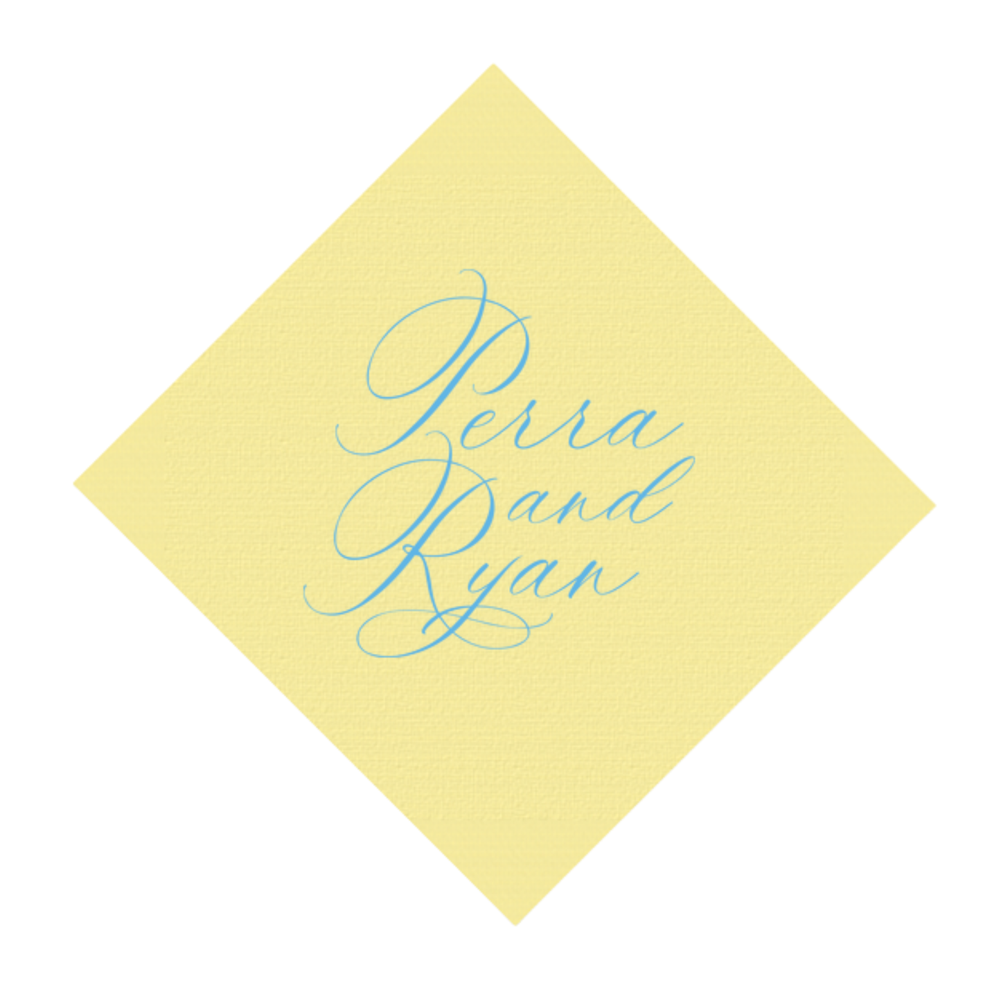 Elegant Names Cocktail Napkins | linen-like, 1-color printing