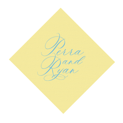 Elegant Names Cocktail Napkins | linen-like, 1-color printing