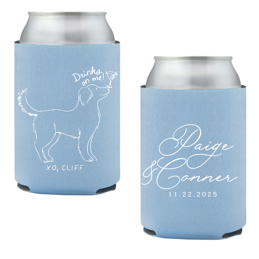 Drinks on me! Dog Coozie