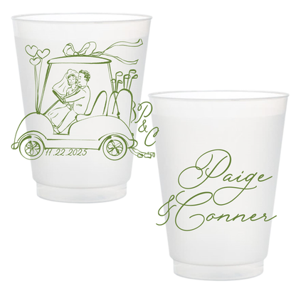 Golf Cart Frosted Cups