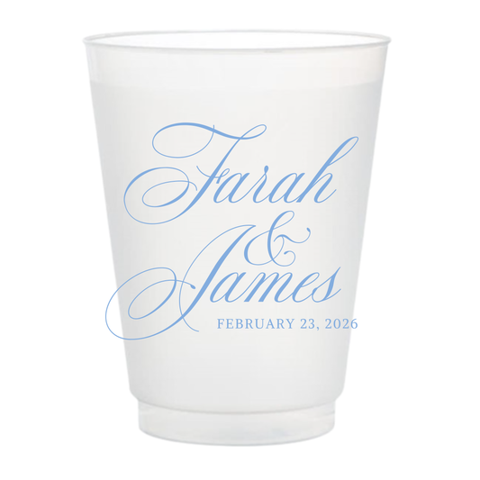 Elegant First Names Frosted Cups