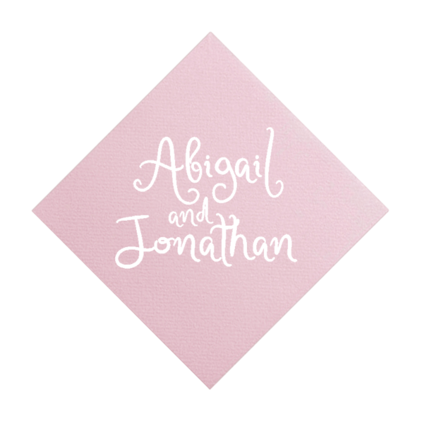 Handwritten Names Cocktail Napkins