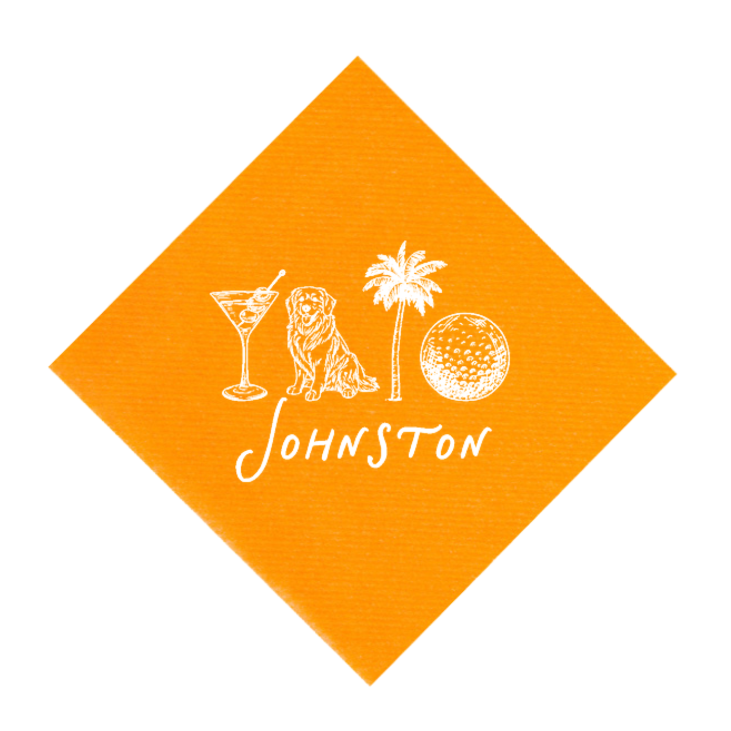 Doodle Wedding Cocktail Napkins