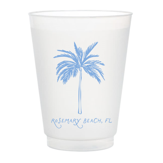 Palm Tree + Location Frosted Cups