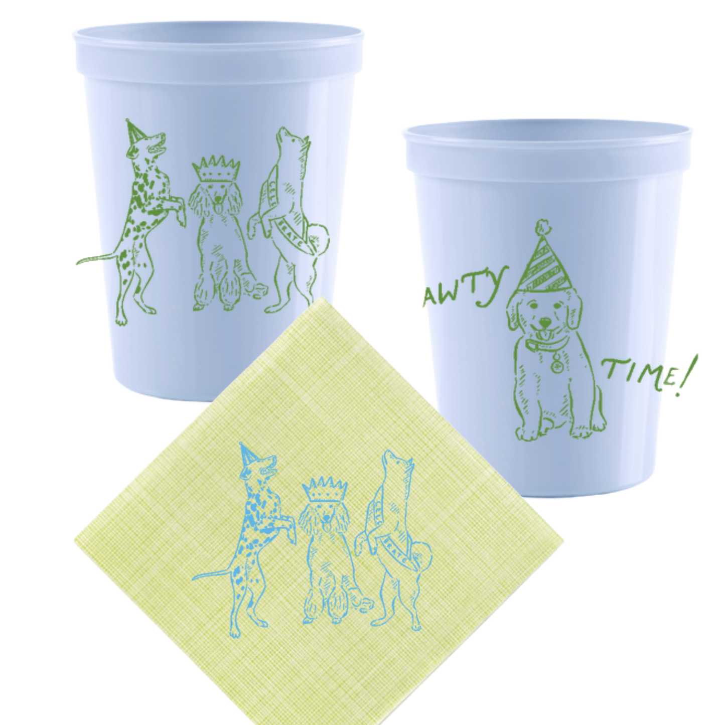 It's Pawty Time! Napkin + Cup Bundle