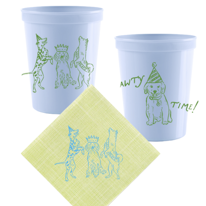 It's Pawty Time! Napkin + Cup Bundle