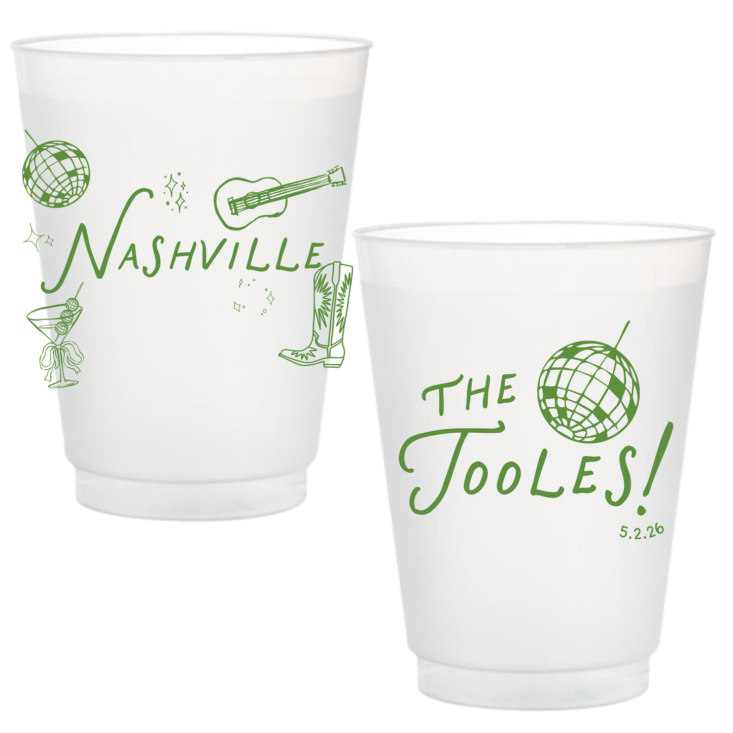 Funky Destination Frosted Cups