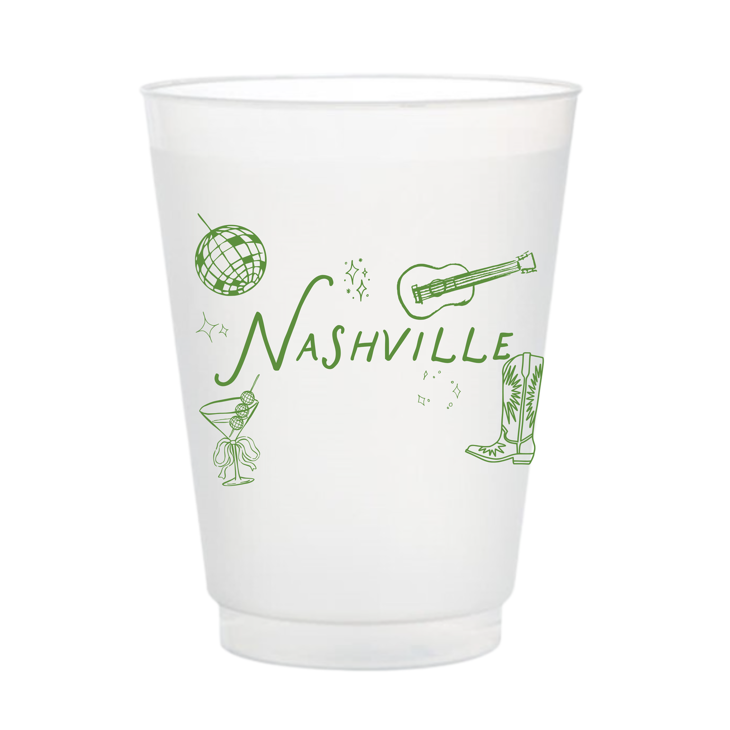 Funky Destination Frosted Cups