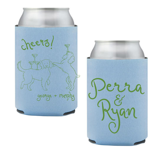 Cheers! Hand-drawn Dogs Standard Coozies