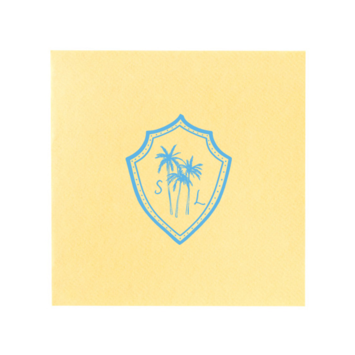 Casual Palm Tree Crest Cocktail Napkins