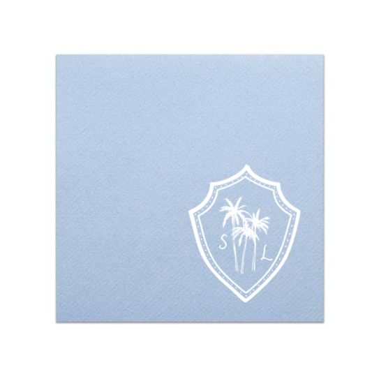 Casual Palm Tree Crest Cocktail Napkins