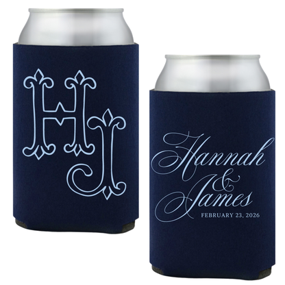 Handrawn Initials Foam Coozies