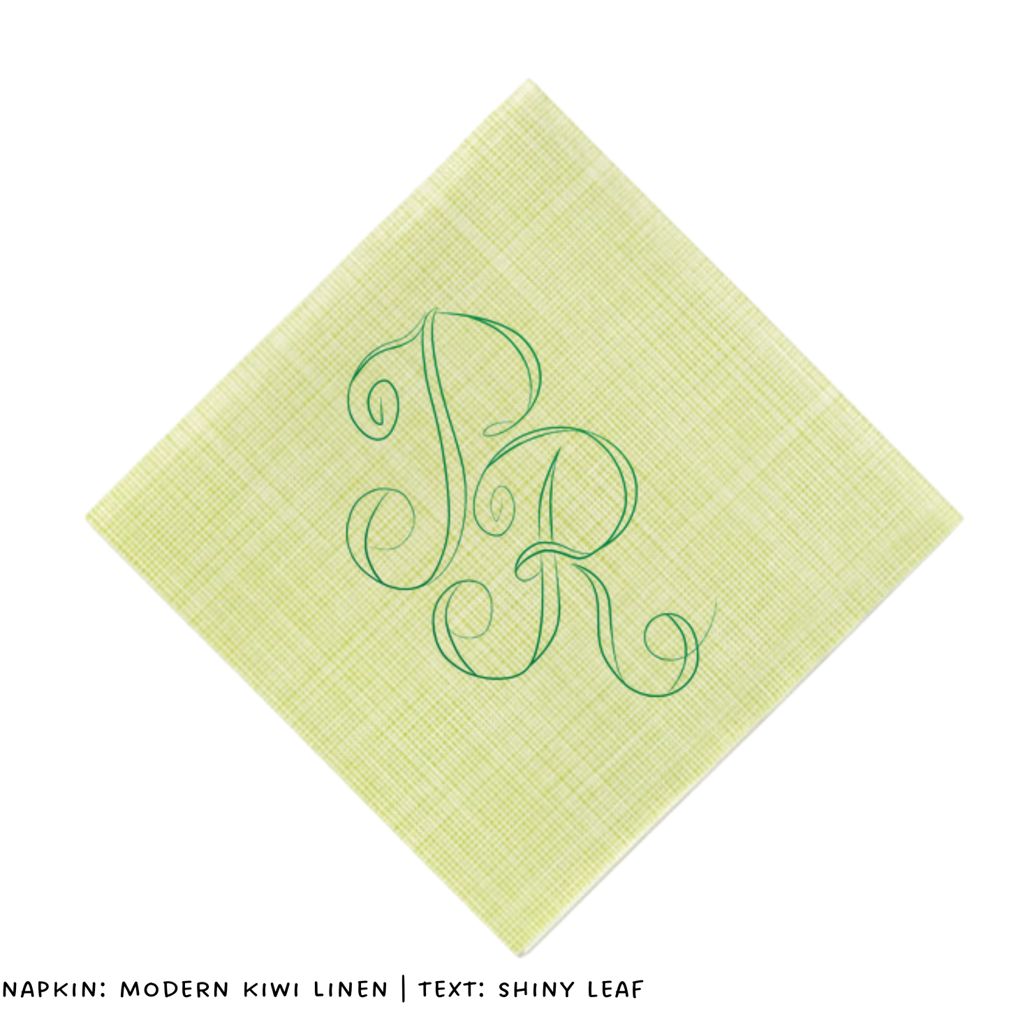 Handwritten Initial Cocktail Napkins