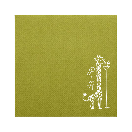 Martini Giraffe Cocktail Napkins