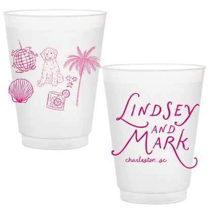 Famous Font Frosted Cups