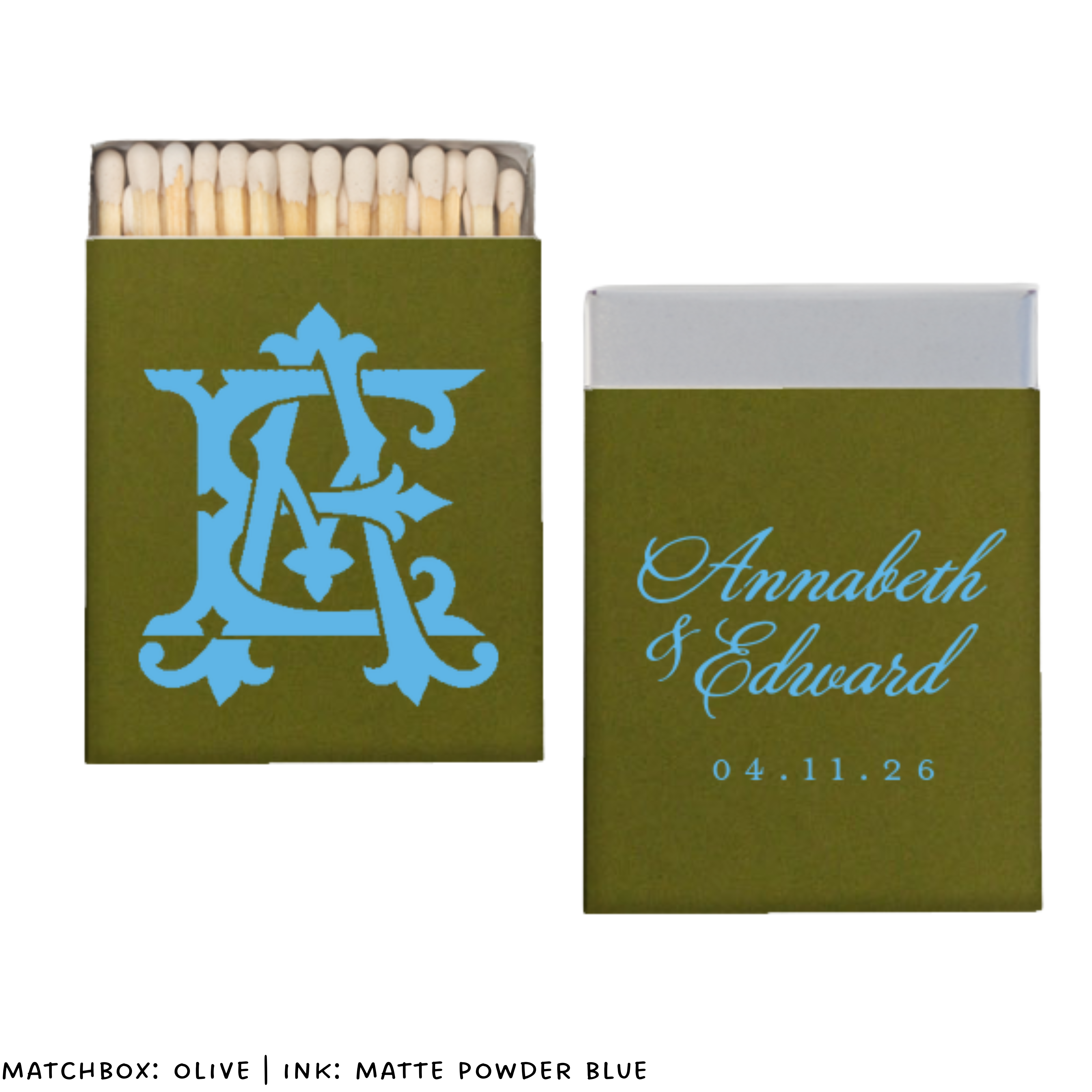 Classic Duogram Square Matches – La Fête