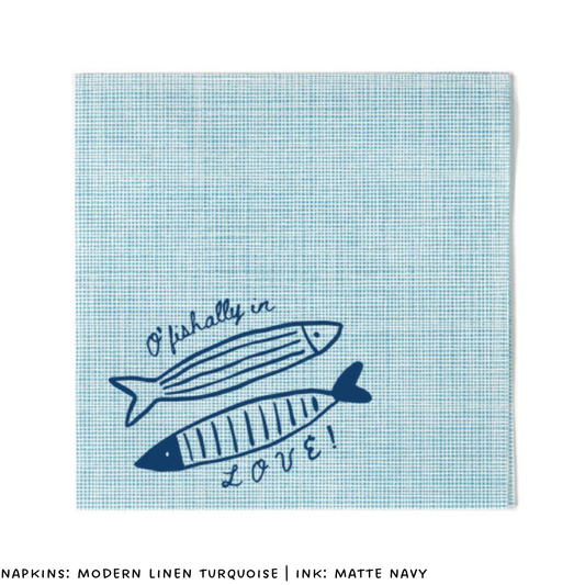 O'fishally in love! Cocktail Napkins