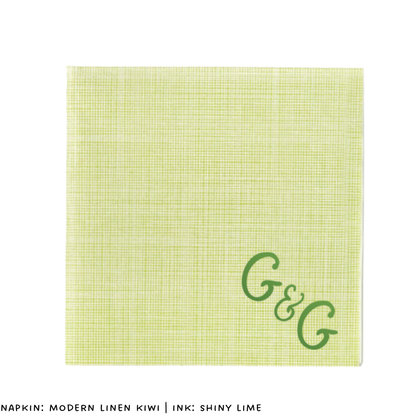 Handwritten Initials Cocktail Napkins