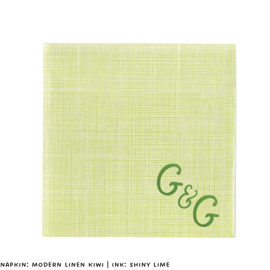 Handwritten Initials Cocktail Napkins