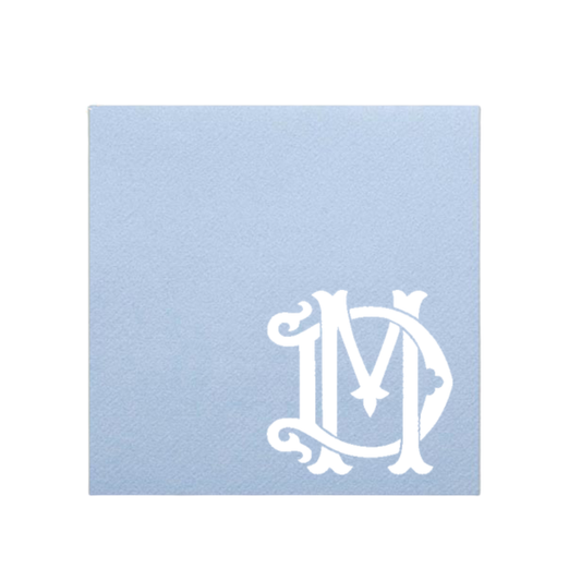 Classic Duogram Wedding Cocktail Napkins