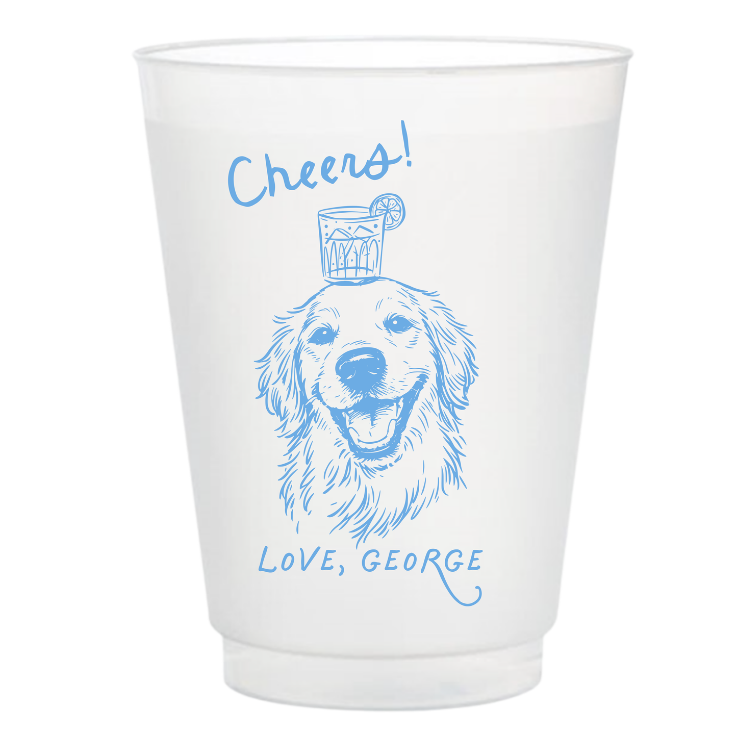 Dog Sketch Frosted Cups