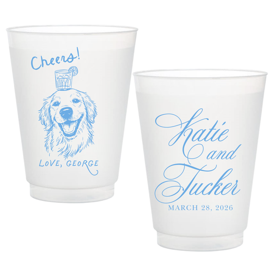 Dog Sketch Frosted Cups