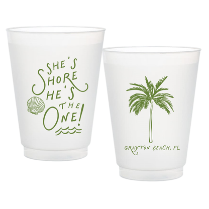 She's Shore He's The One Frosted Cups