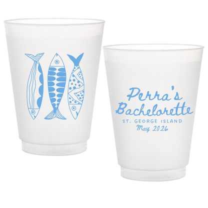 Fish Bachelorette Frosted Cups