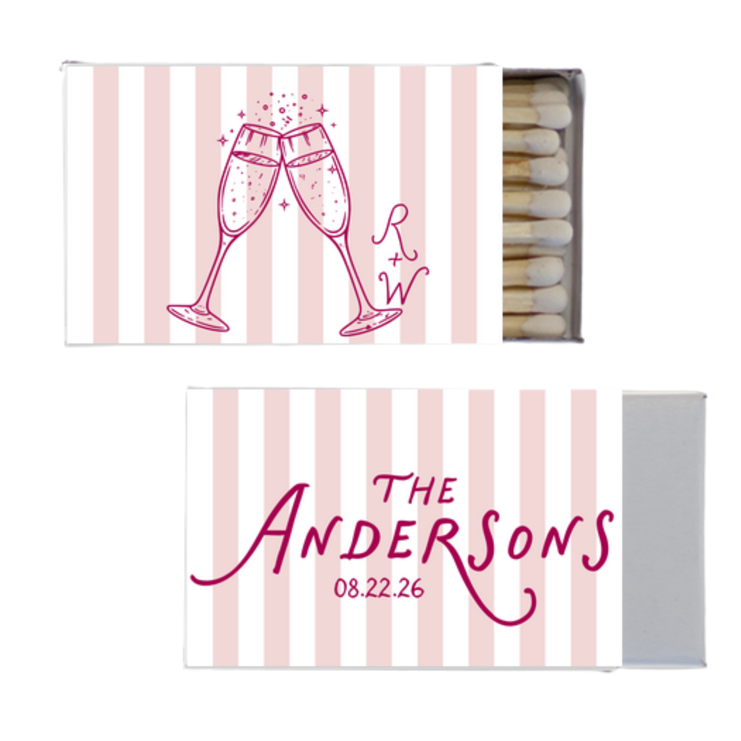 Champagne Striped Full Color Matches