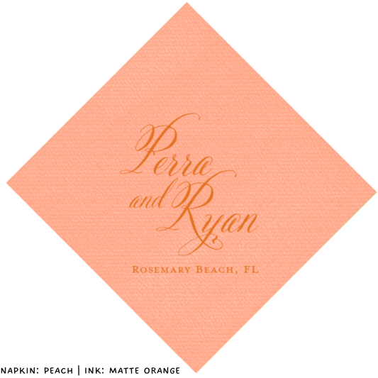 Elevated Script Cocktail Napkins