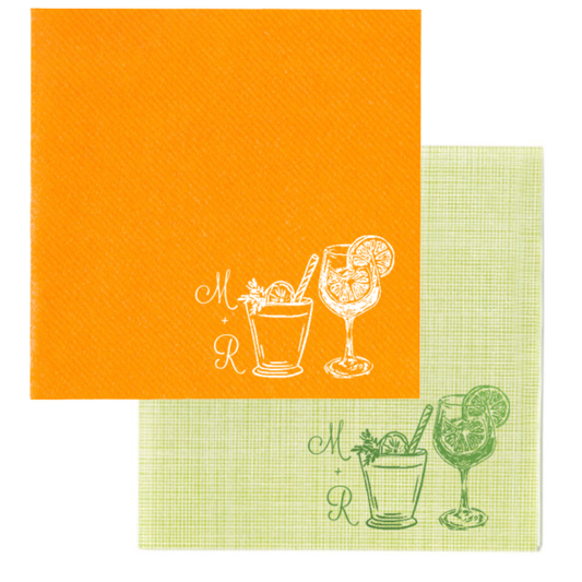 His + Hers Cocktail Napkins